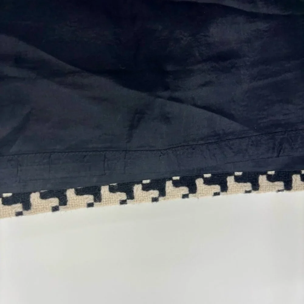 Club Monaco Skirt Womens Size 2 White Black Houndstooth Wool Blend - Picture 6 of 10
